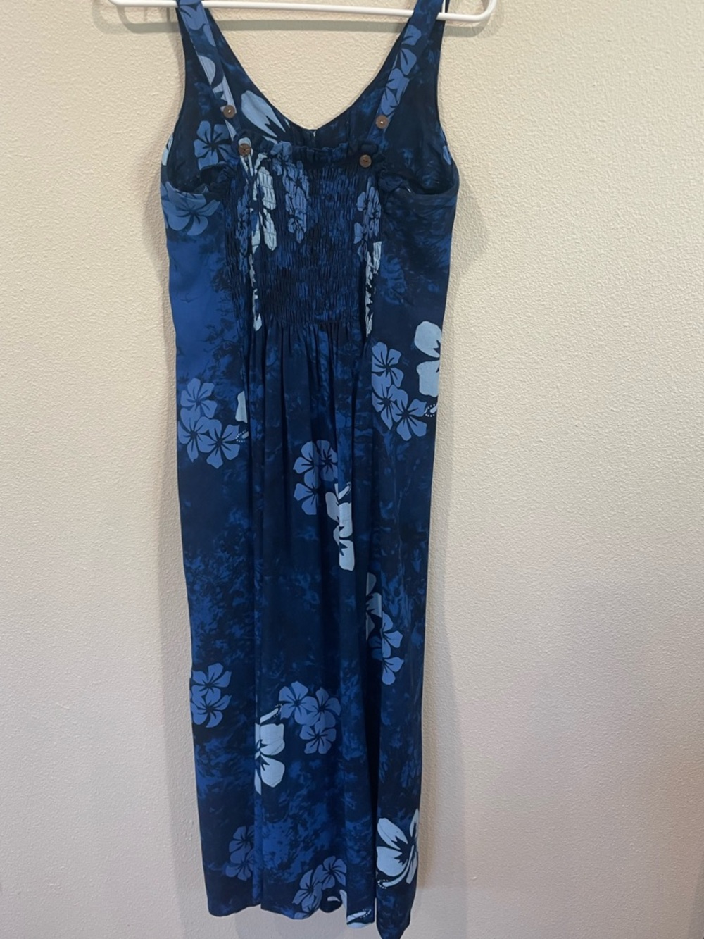 NaPua Collection Blue Hibiscus Floral Maxi Dress - Picture 3 of 5